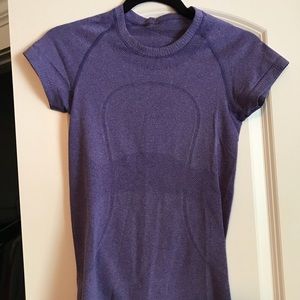 Purple lululemon workout tee